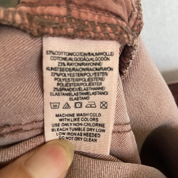 Free people FP faded pink rose low rise skinny jeans zipper fly Sz 25 - Picture 6 of 9